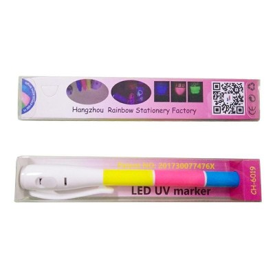 Patent new UV marker CH6019 mini invisible marker set build up with top UV LED light