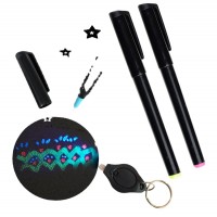 3 different colors uv  permanent marker pen for secret message use